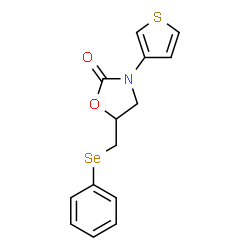 ChemSpider 2D Image | 5-[(Phenylselanyl)methyl]-3-(3-thienyl)-1,3-oxazolidin-2-one | C14H13NO2SSe