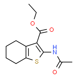ChemSpider 2D Image | Ethyl 2-acetamido-4,5,6,7-tetrahydro-1-benzothiophene-3-carboxylate | C13H17NO3S