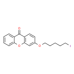 ChemSpider 2D Image | 3-[(5-Iodopentyl)oxy]-9H-xanthen-9-one | C18H17IO3