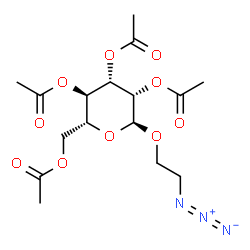 ChemSpider 2D Image | 2-Azidoethyl 2,3,4,6-tetra-O-acetyl-alpha-D-mannopyranoside | C16H23N3O10