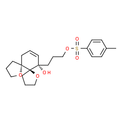 ChemSpider 2D Image | 3-[(5R,6R,11S)-11-Hydroxy-1,7-dioxadispiro[4.0.4.4]tetradec-12-en-11-yl]propyl 4-methylbenzenesulfonate | C22H30O6S