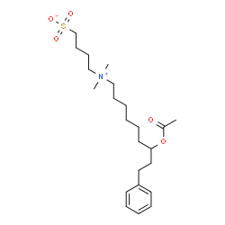 ChemSpider 2D Image | 4-[(7-Acetoxy-9-phenylnonyl)(dimethyl)ammonio]-1-butanesulfonate | C23H39NO5S