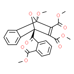 ChemSpider 2D Image | Dimethyl (1R,8S)-1-methoxy-8-[2-(methoxycarbonyl)benzoyl]-11-oxatricyclo[6.2.1.0~2,7~]undeca-2,4,6,9-tetraene-9,10-dicarboxylate | C24H20O9