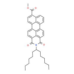 ChemSpider 2D Image | Methyl 1,3-dioxo-2-(7-tridecanyl)-2,3-dihydro-1H-benzo[5,10]anthra[2,1,9-def]isoquinoline-8-carboxylate | C37H39NO4