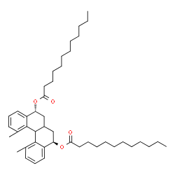 ChemSpider 2D Image | (5R,8R)-1,12-Dimethyl-5,6,6a,7,8,12b-hexahydrobenzo[c]phenanthrene-5,8-diyl didodecanoate | C44H66O4