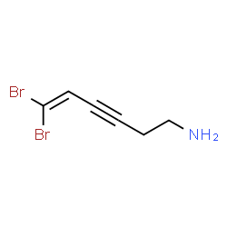 ChemSpider 2D Image | 6,6-Dibromo-5-hexen-3-yn-1-amine | C6H7Br2N