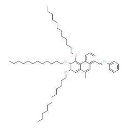 ChemSpider 2D Image | (E)-N-Phenyl-1-[5,6,7-tris(dodecyloxy)-9-methyl-1-phenanthryl]methanimine | C58H89NO3