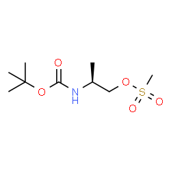 ChemSpider 2D Image | (2S)-2-[(tert-Butoxycarbonyl)amino]propyl methanesulfonate | C9H19NO5S