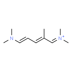 ChemSpider 2D Image | (2E,4E)-5-(Dimethylamino)-N,N,2-trimethyl-2,4-pentadien-1-iminium | C10H19N2