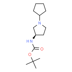 ChemSpider 2D Image | TERT-BUTYL N-[(3R)-1-CYCLOPENTYLPYRROLIDIN-3-YL]CARBAMATE | C14H26N2O2