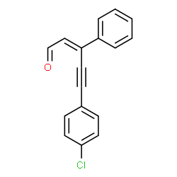 ChemSpider 2D Image | (2Z)-5-(4-Chlorophenyl)-3-phenyl-2-penten-4-ynal | C17H11ClO