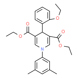 ChemSpider 2D Image | Diethyl 1-(3,5-dimethylphenyl)-4-(2-ethoxyphenyl)-1,4-dihydro-3,5-pyridinedicarboxylate | C27H31NO5