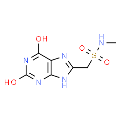 ChemSpider 2D Image | 1-(2,6-Dihydroxy-9H-purin-8-yl)-N-methylmethanesulfonamide | C7H9N5O4S