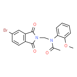 ChemSpider 2D Image | N-[(5-Bromo-1,3-dioxo-1,3-dihydro-2H-isoindol-2-yl)methyl]-N-(2-methoxyphenyl)acetamide | C18H15BrN2O4