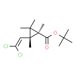 ChemSpider 2D Image | 2-Methyl-2-propanyl (1R,2R)-2-(2,2-dichlorovinyl)-1,2,3,3-tetramethylcyclopropanecarboxylate | C14H22Cl2O2