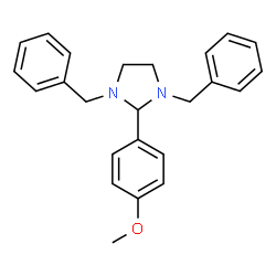 ChemSpider 2D Image | 1,3-Dibenzyl-2-(4-methoxyphenyl)imidazolidine | C24H26N2O