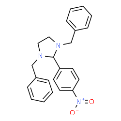 ChemSpider 2D Image | 1,3-Dibenzyl-2-(4-nitrophenyl)imidazolidine | C23H23N3O2