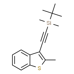 ChemSpider 2D Image | Dimethyl[(2-methyl-1-benzothiophen-3-yl)ethynyl](2-methyl-2-propanyl)silane | C17H22SSi