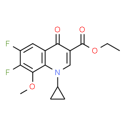 ChemSpider 2D Image | 8-Methoxy Quinolonic Ethyl Ester | C16H15F2NO4