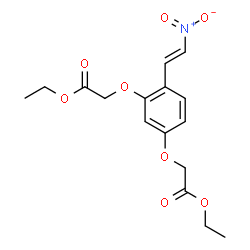 ChemSpider 2D Image | ethyl (3-(2-ethoxy-2-oxoethoxy)-4-{2-nitrovinyl}phenoxy)acetate | C16H19NO8