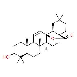ChemSpider 2D Image | 3alpha-hydroxyolean-11-en-28,13beta-olide | C30H46O3