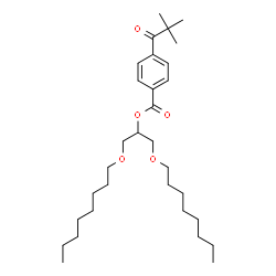 ChemSpider 2D Image | 1,3-Bis(octyloxy)-2-propanyl 4-(2,2-dimethylpropanoyl)benzoate | C31H52O5