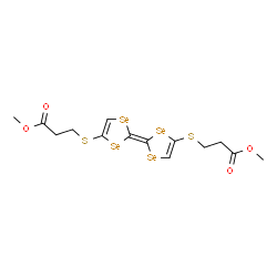 ChemSpider 2D Image | Methyl 3-{[(2E)-2-{4-[(3-methoxy-3-oxopropyl)sulfanyl]-1,3-diselenol-2-ylidene}-1,3-diselenol-4-yl]sulfanyl}propanoate | C14H16O4S2Se4