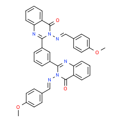 ChemSpider 2D Image | 2,2'-(1,3-Phenylene)bis{3-[(E)-(4-methoxybenzylidene)amino]-4(3H)-quinazolinone} | C38H28N6O4