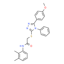 ChemSpider 2D Image | N-(2,3-Dimethylphenyl)-2-{[5-(4-methoxyphenyl)-4-phenyl-4H-1,2,4-triazol-3-yl]sulfanyl}acetamide | C25H24N4O2S