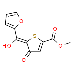 ChemSpider 2D Image | Methyl (5E)-5-[2-furyl(hydroxy)methylene]-4-oxo-4,5-dihydro-2-thiophenecarboxylate | C11H8O5S