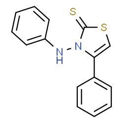 ChemSpider 2D Image | 3-Anilino-4-phenyl-1,3-thiazole-2(3H)-thione | C15H12N2S2