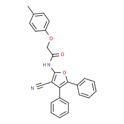 ChemSpider 2D Image | N-(3-Cyano-4,5-diphenyl-2-furyl)-2-(4-methylphenoxy)acetamide | C26H20N2O3