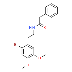 ChemSpider 2D Image | N-[2-(2-Bromo-4,5-dimethoxyphenyl)ethyl]-2-phenylacetamide | C18H20BrNO3