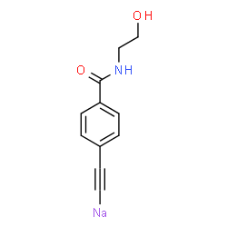 ChemSpider 2D Image | ({4-[(2-Hydroxyethyl)carbamoyl]phenyl}ethynyl)sodium | C11H10NNaO2