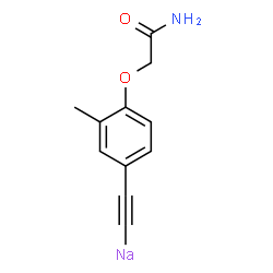 ChemSpider 2D Image | {[4-(2-Amino-2-oxoethoxy)-3-methylphenyl]ethynyl}sodium | C11H10NNaO2