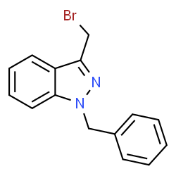 ChemSpider 2D Image | 1-Benzyl-3-(bromomethyl)-1H-indazole | C15H13BrN2
