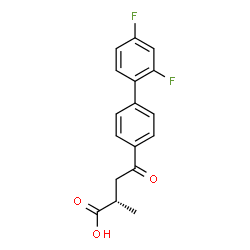 ChemSpider 2D Image | (2S)-4-(2',4'-Difluoro-4-biphenylyl)-2-methyl-4-oxobutanoic acid | C17H14F2O3