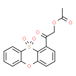 ChemSpider 2D Image | 2-(10,10-Dioxido-1-phenoxathiinyl)-2-oxoethyl acetate | C16H12O6S