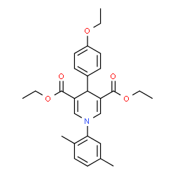 ChemSpider 2D Image | Diethyl 1-(2,5-dimethylphenyl)-4-(4-ethoxyphenyl)-1,4-dihydro-3,5-pyridinedicarboxylate | C27H31NO5