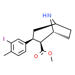 ChemSpider 2D Image | Methyl (1R,2S,3S,5S)-3-(3-iodo-4-methylphenyl)-8-azabicyclo[3.2.1]octane-2-carboxylate | C16H20INO2