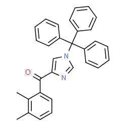 ChemSpider 2D Image | (2,3-Dimethylphenyl)(1-trityl-1H-imidazol-4-yl)methanone | C31H26N2O