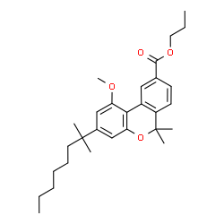 ChemSpider 2D Image | Propyl 1-methoxy-6,6-dimethyl-3-(2-methyl-2-octanyl)-6H-benzo[c]chromene-9-carboxylate | C29H40O4