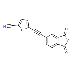 ChemSpider 2D Image | 5-[(1,3-Dioxo-1,3-dihydro-2-benzofuran-5-yl)ethynyl]-2-furonitrile | C15H5NO4
