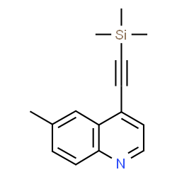 ChemSpider 2D Image | 6-Methyl-4-[(trimethylsilyl)ethynyl]quinoline | C15H17NSi