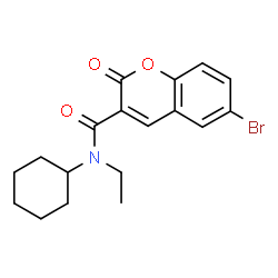 ChemSpider 2D Image | 6-Bromo-N-cyclohexyl-N-ethyl-2-oxo-2H-chromene-3-carboxamide | C18H20BrNO3