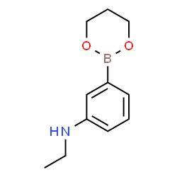 ChemSpider 2D Image | 3-(1,3,2-Dioxaborinan-2-yl)-N-ethylaniline | C11H16BNO2