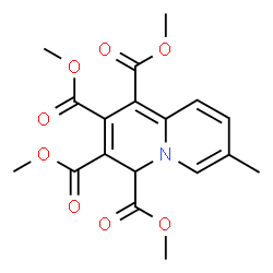 ChemSpider 2D Image | Tetramethyl 7-methyl-4H-quinolizine-1,2,3,4-tetracarboxylate | C18H19NO8