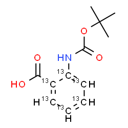 ChemSpider 2D Image | 2-({[(2-Methyl-2-propanyl)oxy]carbonyl}amino)(~13~C_6_)benzoic acid | C613C6H15NO4