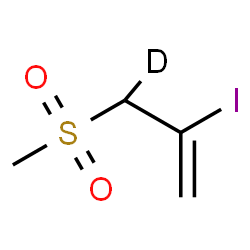 ChemSpider 2D Image | 2-Iodo-3-(methylsulfonyl)(3-~2~H_1_)-1-propene | C4H6DIO2S
