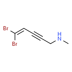 ChemSpider 2D Image | 5,5-Dibromo-N-methyl-4-penten-2-yn-1-amine | C6H7Br2N